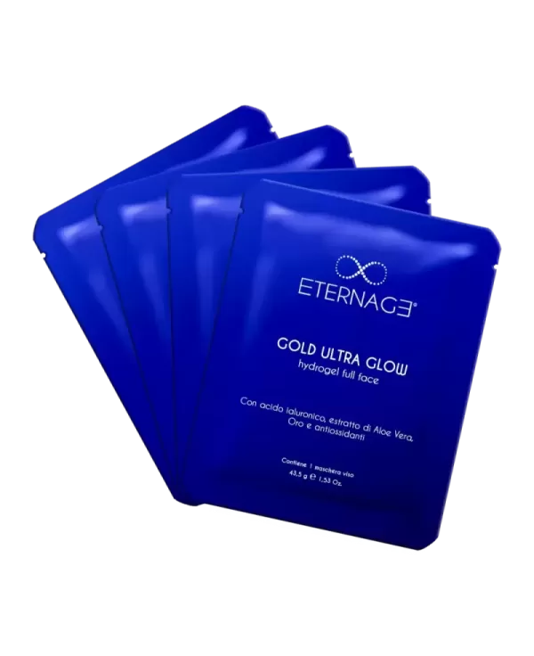 GOLD ULTRA GLOW - maschera viso anti-aging e liftante (Confezione da 4) - ETERNAGE®
